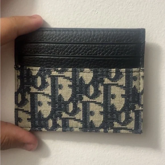 Dior Black and Blue Card Holder